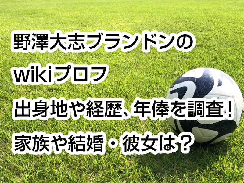 野澤大志ブランドンのwikiプロフ｜出身地や経歴、年俸を調査！家族や結婚・彼女は？